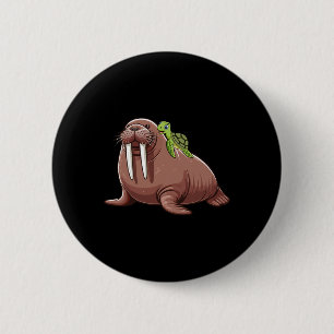 Badge Rond 5 Cm Costume de Morse à Cheval Tortue Enfant Amateur d'