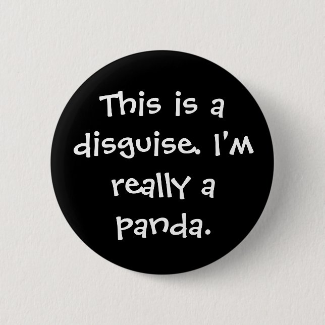 Badge Rond 5 Cm Costume de panda (Devant)