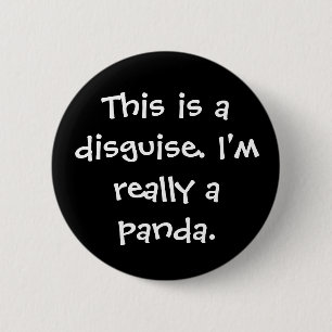 Badge Rond 5 Cm Costume de panda