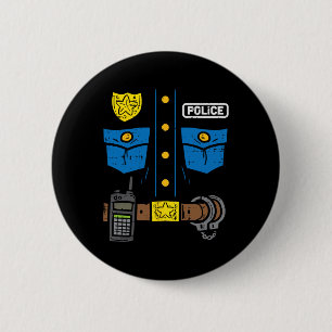 Badge Rond 5 Cm Costume de police drôle flic police application de