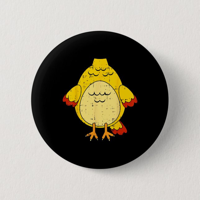 Badge Rond 5 Cm Costume de poulet mignon animal facile Halloween c (Devant)