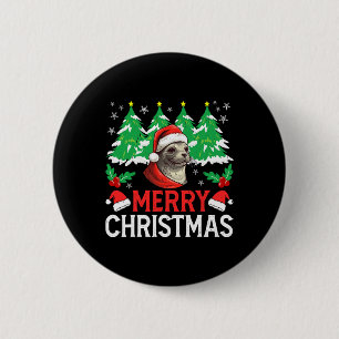 Badge Rond 5 Cm Costume de pyjama de Noël du phoque du Baïkal pour