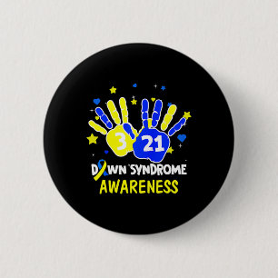 Badge Rond 5 Cm Costume de sensibilisation au syndrome de Down 21