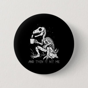 Badge Rond 5 Cm Costume de squelette de dinosaure drôle Goth homme
