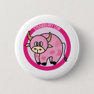 Badge Rond 5 Cm Costume de vache fraise Idées de design mignonne D