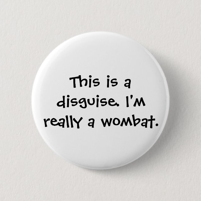 Badge Rond 5 Cm Costume de wombat (Devant)