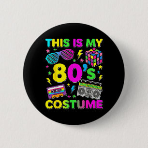 Badge Rond 5 Cm Costume des années 80 Tenue 80 pour homme