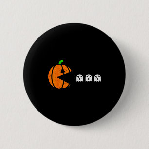 Badge Rond 5 Cm Costume d'Halloween Citrouille Mangeuse Fantôme po