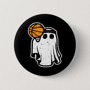 Badge Rond 5 Cm Costume d'Halloween de basket-ball fantôme Ghoul S