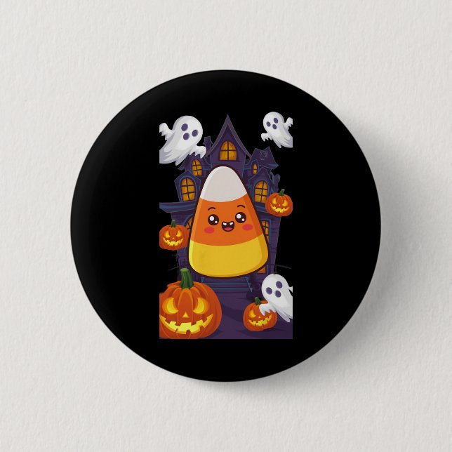 Badge Rond 5 Cm Costume d'Halloween de maïs (Devant)