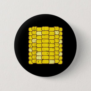 Badge Rond 5 Cm Costume d'Halloween de maïs Amusants Foodie Farmer