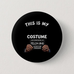Badge Rond 5 Cm Costume d'Halloween Donald Trump en prison
