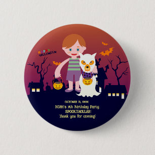 Badge Rond 5 Cm Costume d'Halloween garçon fête d'anniversaire 