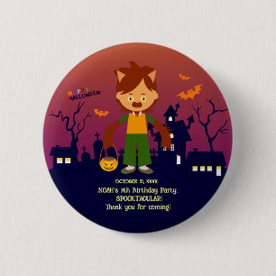 Badge Rond 5 Cm Costume d'Halloween garçon fête d'anniversaire
