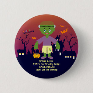Badge Rond 5 Cm Costume d'Halloween Garçon Fête d'anniversaire 