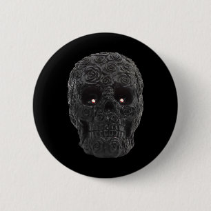 Badge Rond 5 Cm Costume d'Halloween gothique Floral Rose