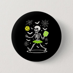 Badge Rond 5 Cm Costume d'Halloween Pickleball, Saison Éffrayante
