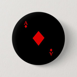Badge Rond 5 Cm Costume d'Halloween pour As de Carreau de jeu de c