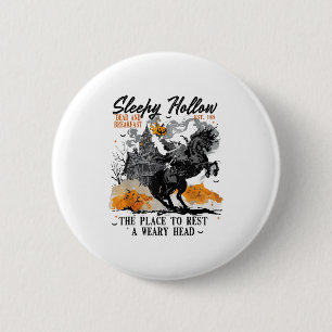 Badge Rond 5 Cm Costume d'Halloween Sleepy Hollow sans tête