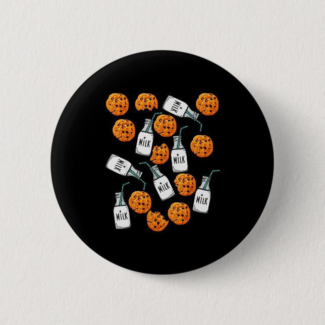 Badge Rond 5 Cm Costume drôle de biscuits aux pépites de chocolat  (Devant)