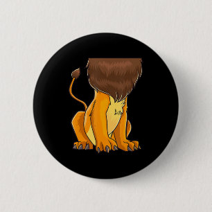 Badge Rond 5 Cm Costume du corps de lion Mane mignon tête sans têt