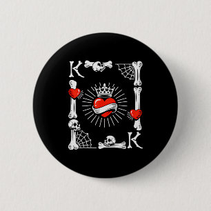 Badge Rond 5 Cm Costume du roi de cœur drôle d'Halloween roi de cœ