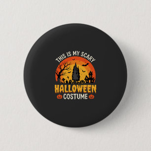 Badge Rond 5 Cm Costume Halloween effrayant Design Vintage Sunset_