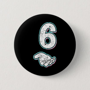 Badge Rond 5 Cm Costume Halloween Homme Femme Numéro 6 Corresponda