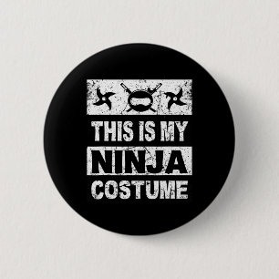 Badge Rond 5 Cm Costume Retro Ninja Halloween Pour Enfants Hommes
