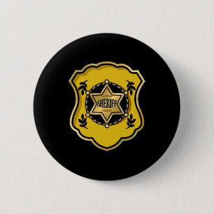Badge Rond 5 Cm Costume shérif Halloween Police Officier Loi Enfor