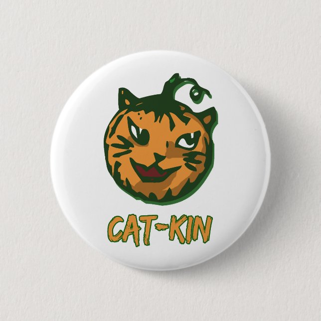 Badge Rond 5 Cm Costumes Halloween Chat Noir (Devant)