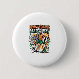 Badge Rond 5 Cm Côte d'Ivoire Match Day Skeleton Striker Nations C