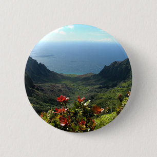 Badge Rond 5 Cm Côte du Na Pali de Kauai