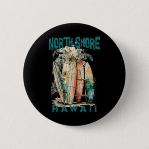Badge Rond 5 Cm Côte Nord d'Hawaï _2