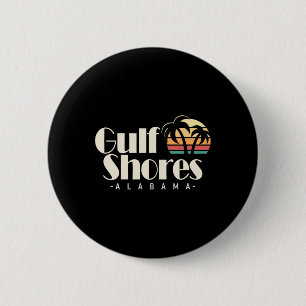 Badge Rond 5 Cm Côte vintage du Golfe