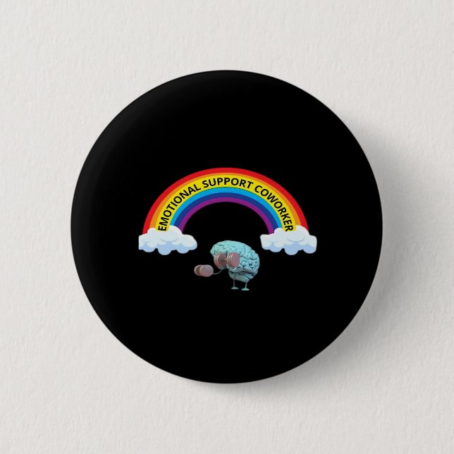 Badge Rond 5 Cm Cotravailleur d'aide émotionnelle, collègues, sout (Devant)