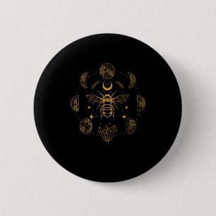 Badge Rond 5 Cm Cottagecore Abeille Mystique Magique Goblincore Lu