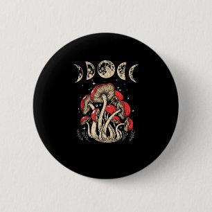 Badge Rond 5 Cm Cottagecore Champignons Académie Goblincore Esthét
