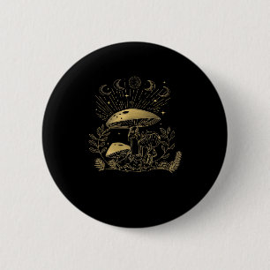 Badge Rond 5 Cm Cottagecore Champignons Fungi Goblincore Esthétiqu