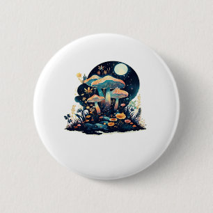 Badge Rond 5 Cm Cottagecore et Foire de champignons Goblincore est