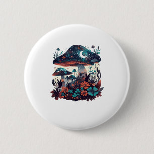 Badge Rond 5 Cm Cottagecore et salon de champignons Goblincore est