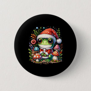Badge Rond 5 Cm Cottagecore Grenouille esthétique Champignons de N