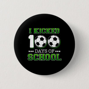 Badge Rond 5 Cm Couché 100 Jours Soccer Soccer Sports Garçons