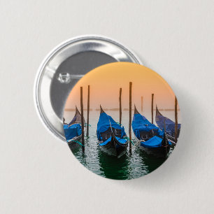 Badge Rond 5 Cm Coucher de soleil à Venise