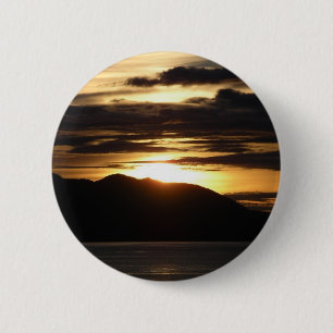 Badge Rond 5 Cm Coucher de soleil en Alaska III Photographie magni