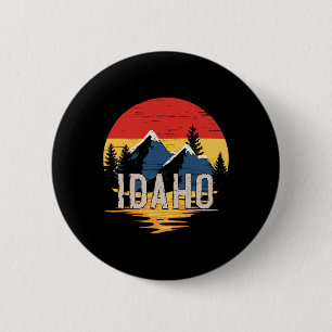 Badge Rond 5 Cm Coucher de soleil montagneux Idaho Idaho plein air