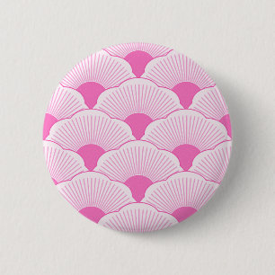 Badge Rond 5 Cm Coucher de soleil, rose tonique, texture béton