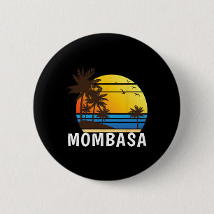 Badge Rond 5 Cm Coucher de soleil sur la plage de Mombasa Hommes F