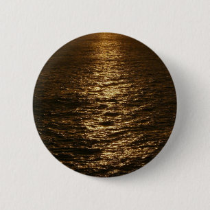 Badge Rond 5 Cm Coucher de soleil sur l'eau Photographie abstraite