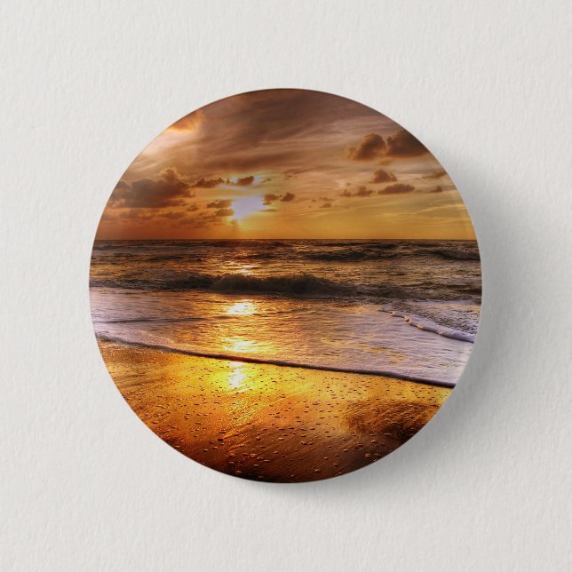 Badge Rond 5 Cm Coucher du soleil (Devant)